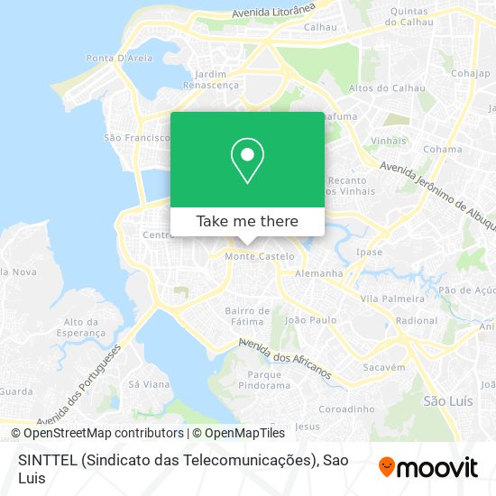 SINTTEL (Sindicato das Telecomunicações) map