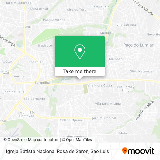 Mapa Igreja Batista Nacional Rosa de Saron