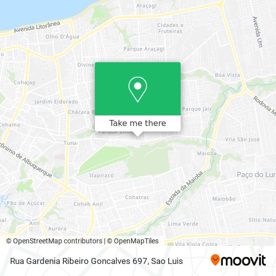 Mapa Rua Gardenia Ribeiro Goncalves 697