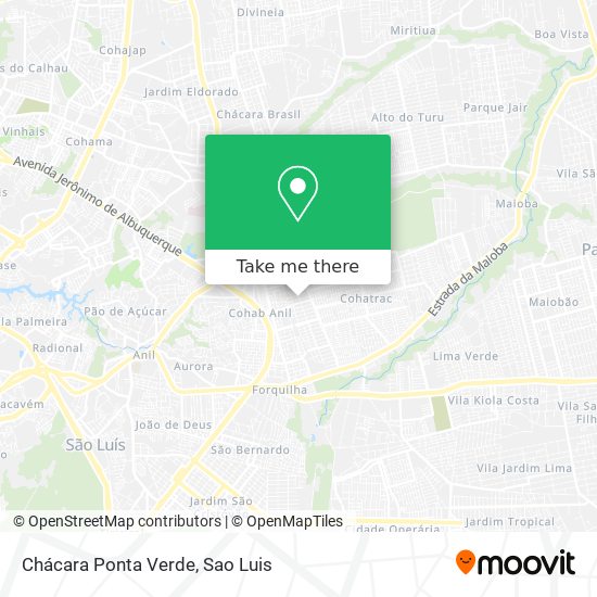 Chácara Ponta Verde map