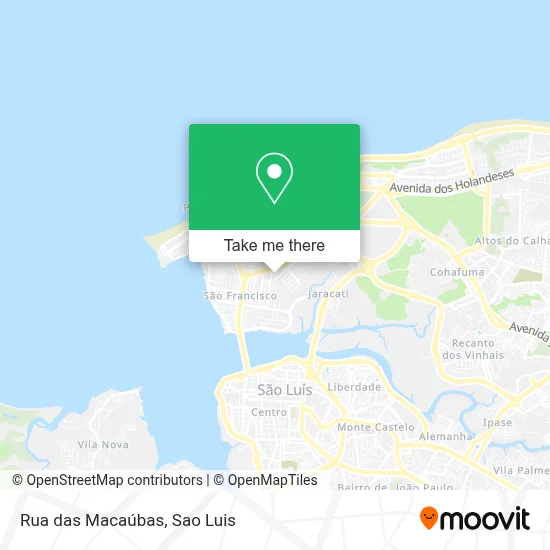 Rua das Macaúbas map