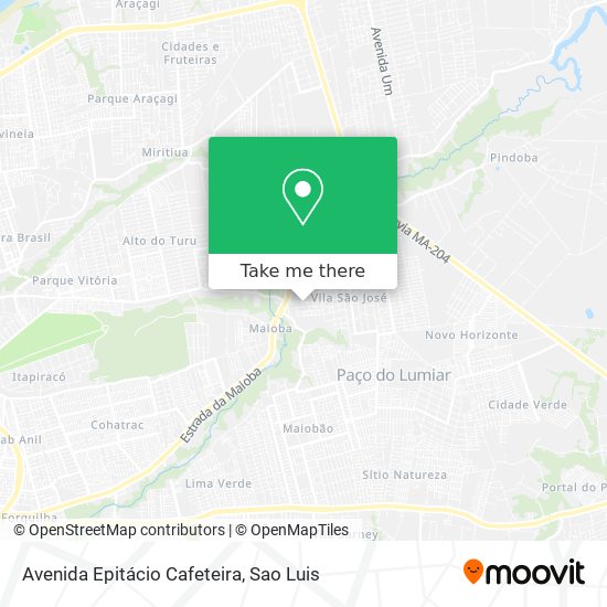 Avenida Epitácio Cafeteira map