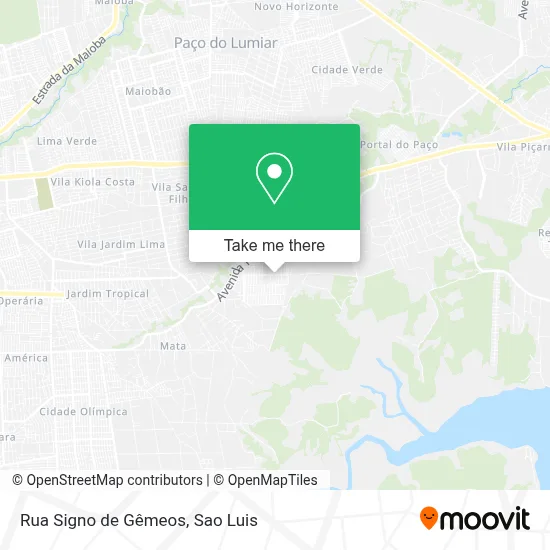 Rua Signo de Gêmeos map