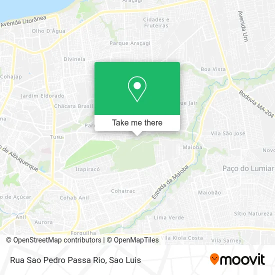 Rua Sao Pedro Passa Rio map