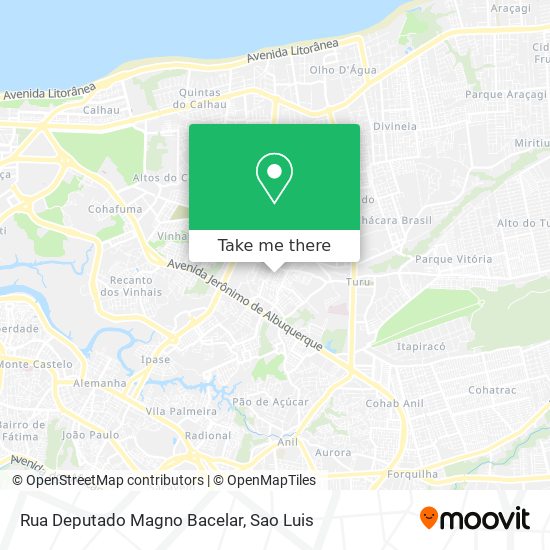 Mapa Rua Deputado Magno Bacelar