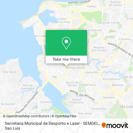 Secretaria Municipal de Desporto e Lazer - SEMDEL map