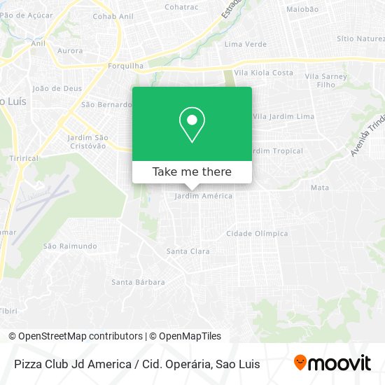 Pizza Club Jd America / Cid. Operária map