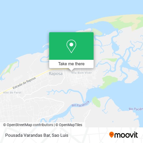 Pousada Varandas Bar map