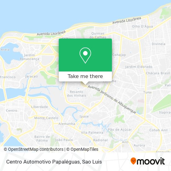 Centro Automotivo Papaléguas map