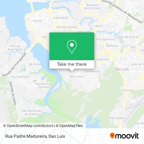 Mapa Rua Padre Madureira