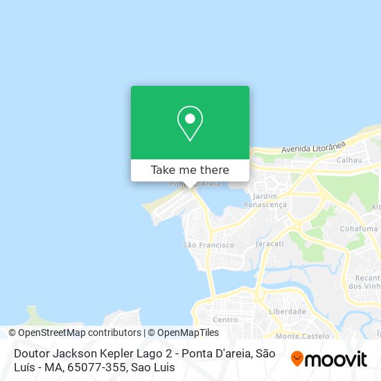 Mapa Doutor Jackson Kepler Lago 2 - Ponta D'areia, São Luís - MA, 65077-355