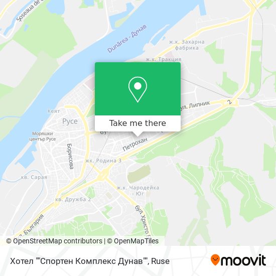 Хотел ""Спортен Комплекс Дунав"" map