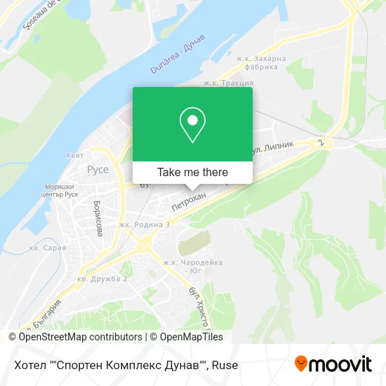 Хотел ""Спортен Комплекс Дунав"" map