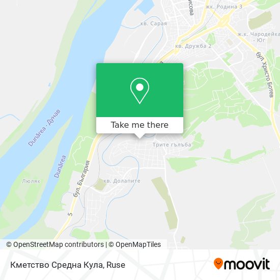 Кметство Средна Кула map