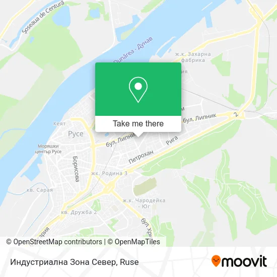 Карта Индустриална Зона Север