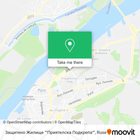 Карта Защитено Жилище ""Приятелска Подкрепа""