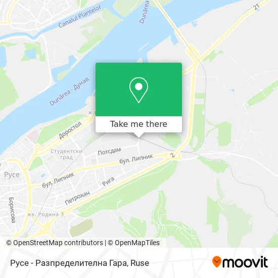 Русе - Разпределителна Гара map