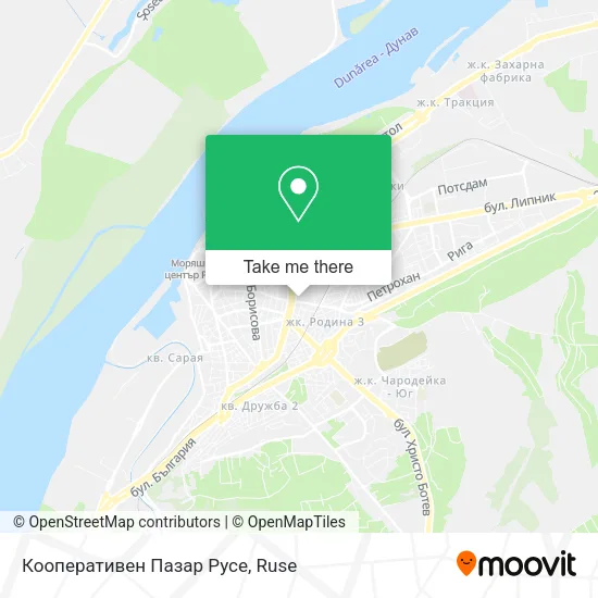 Карта Кооперативен Пазар Русе