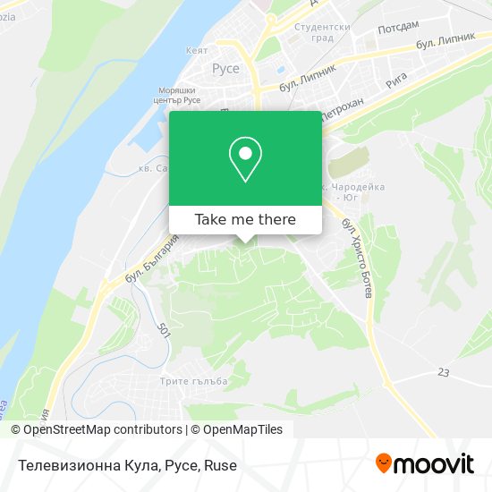 Телевизионна Кула, Русе map