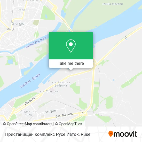 Карта Пристанищен комплекс Русе Изток