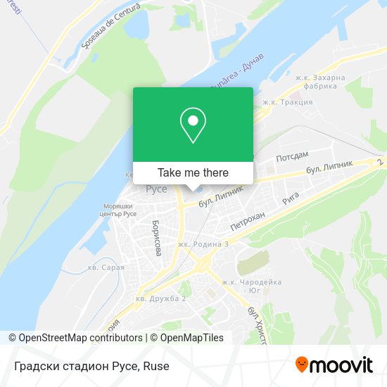 Карта Градски стадион Русе