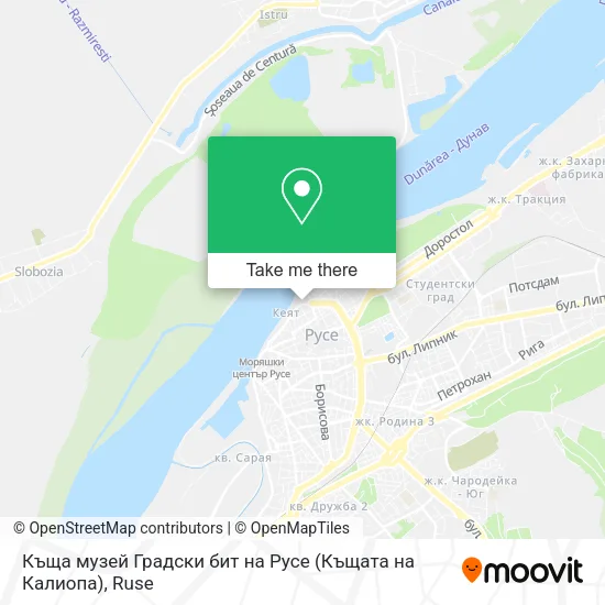 Карта Къща музей Градски бит на Русе (Къщата на Калиопа)