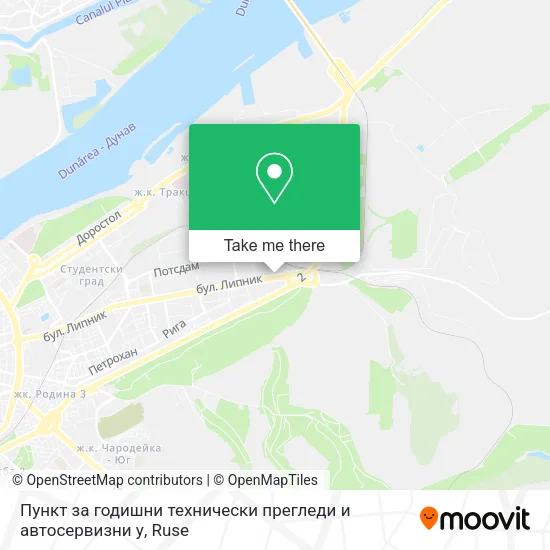 Карта Пункт за годишни технически прегледи и автосервизни у