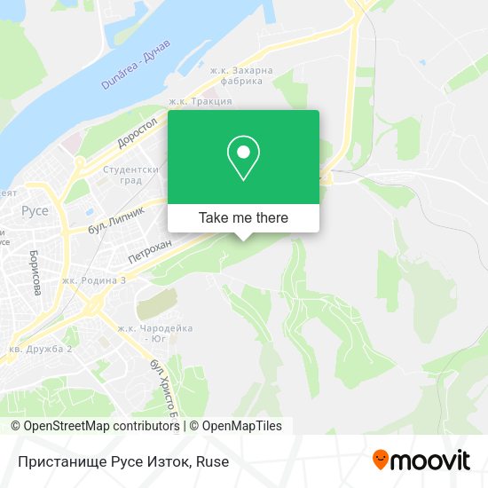 Карта Пристанище Русе Изток