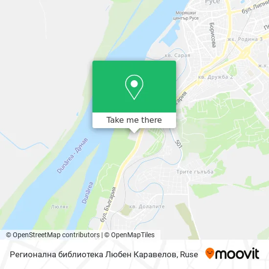 Регионална библиотека  Любен Каравелов map