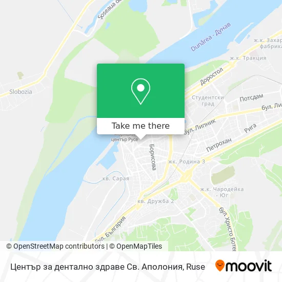 Карта Център за дентално здраве  Св. Аполония