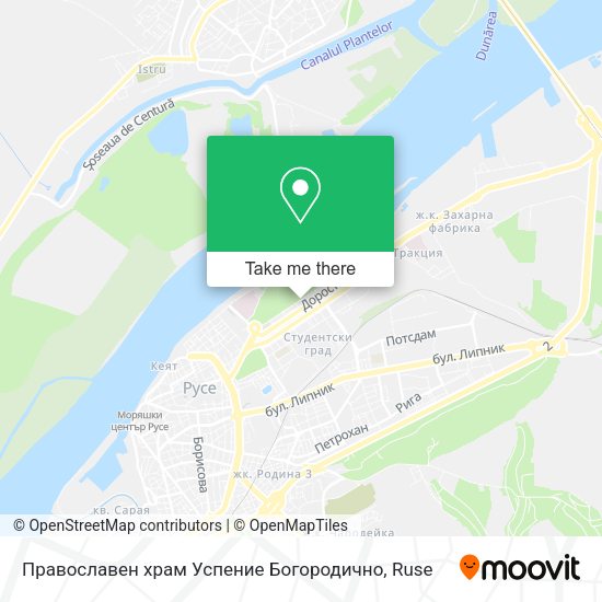 Карта Православен храм  Успение Богородично