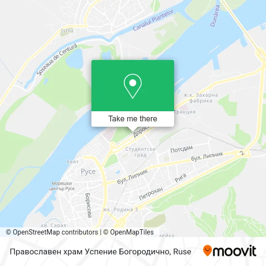 Карта Православен храм  Успение Богородично
