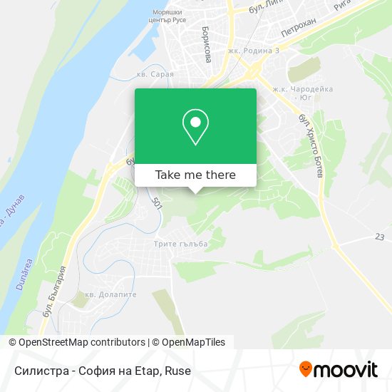 Силистра - София на Etap map