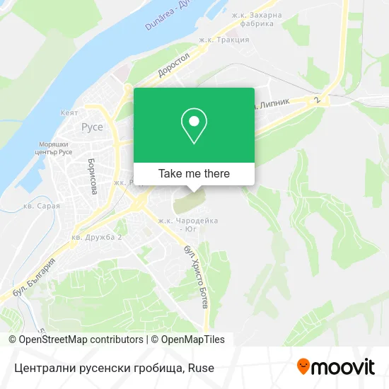 Карта Централни русенски гробища