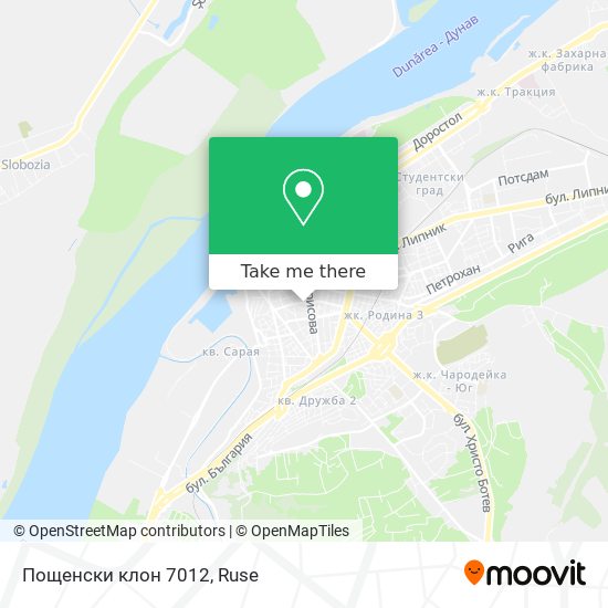 Пощенски клон 7012 map