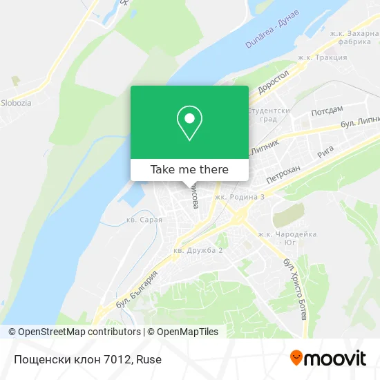 Пощенски клон 7012 map