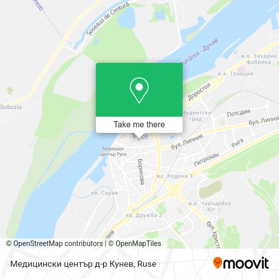Карта Медицински център  д-р Кунев
