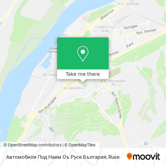 Автомобили Под Наем Оъ Русе България map
