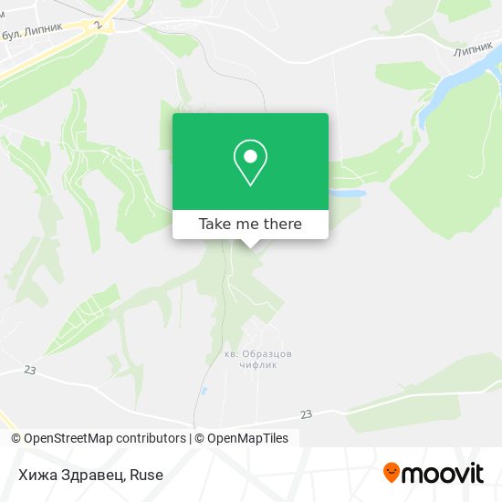 Хижа Здравец map