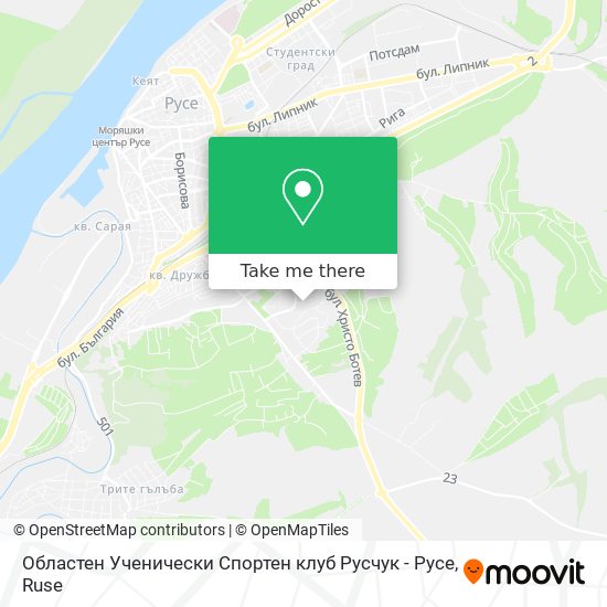 Областен Ученически Спортен клуб Русчук - Русе map