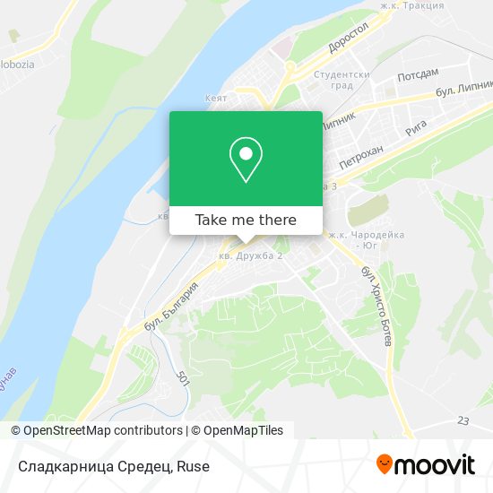 Сладкарница Средец map