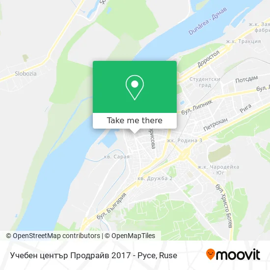 Учебен център Продрайв 2017 - Русе map