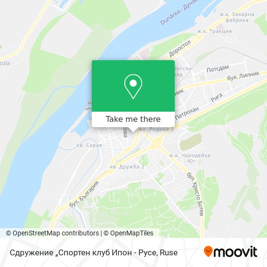 Карта Сдружение „Спортен клуб Ипон - Русе