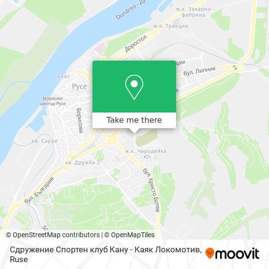 Карта Сдружение Спортен клуб Кану - Каяк Локомотив