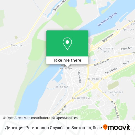 Карта Дирекция Регионална Служба по Заетостта