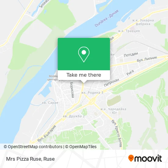 Mrs Pizza Ruse map
