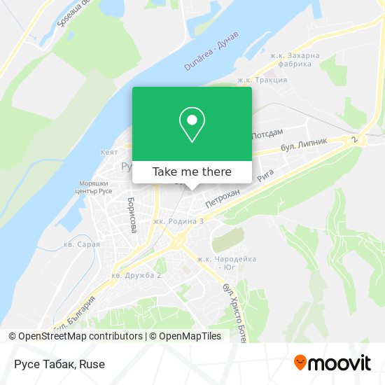 Русе Табак map