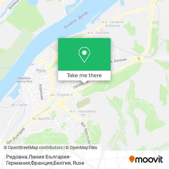 Редовна Линия България-Германия,Франция,Белгия map