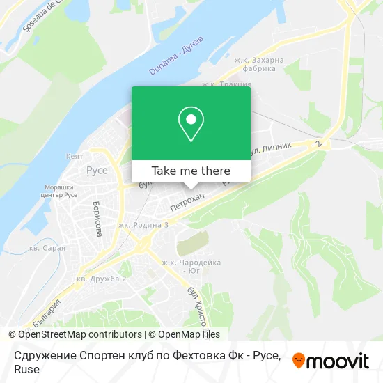 Карта Сдружение Спортен клуб по Фехтовка Фк - Русе
