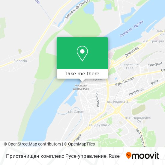 Карта Пристанищен комплекс Русе-управление